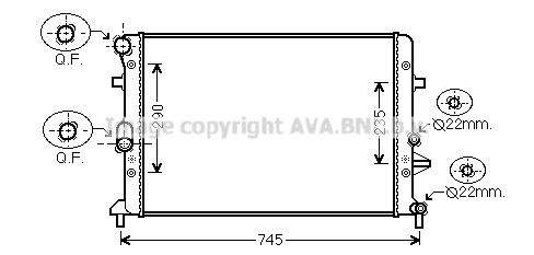 AVA QUALITY COOLING Радиатор, охлаждение двигателя VW2289